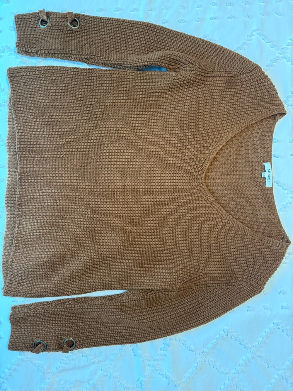 V-Neck Sweater with Sleeve Detail